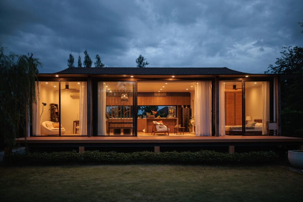 Exterior of a modern residential house
